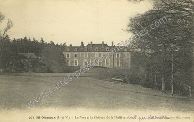 Carte postale ancienne Le Parc et le Château de la Molière — Saint-Senoux (Ille-et-Vilaine)