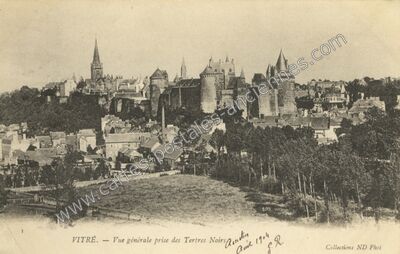 Carte postale ancienne Vue générale prise des Tertres Noirs — Vitré (Ille-et-Vilaine)