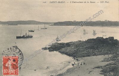 Carte postale ancienne L'Embouchure de la Rance — Saint-Malo (Ille-et-Vilaine)