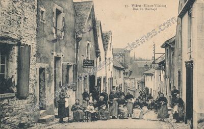 Carte postale ancienne Rue du Rachapt — Vitré (Ille-et-Vilaine)