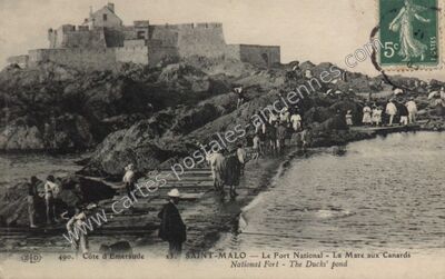 Carte postale ancienne Le Fort National - La Mare aux Canards — Saint-Malo (Ille-et-Vilaine)