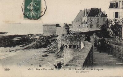 Carte postale ancienne Côte d'Emeraude - Les Remparts — Saint-Malo (Ille-et-Vilaine)