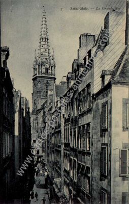 Carte postale ancienne La Grande Rue — Saint-Malo (Ille-et-Vilaine)