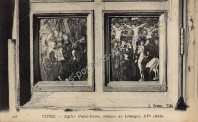 Carte postale ancienne Eglise Notre-Dame, Emaux de Limoges, XVe siècle — Vitré (Ille-et-Vilaine)