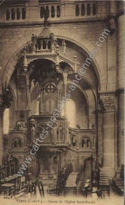 Carte postale ancienne Chaire de l'Eglise Saint-Martin — Vitré (Ille-et-Vilaine)