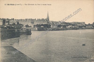 Carte postale ancienne Vue Générale du Port à marée haute — Saint-Malo (Ille-et-Vilaine)