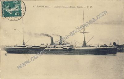 Carte postale ancienne Bateau Chili — Bordeaux (Gironde)