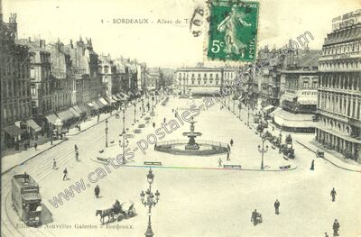 Carte postale ancienne Allées de Tourny — Bordeaux (Gironde)