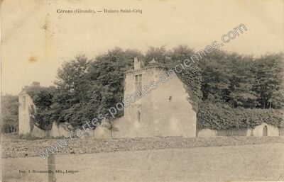 Carte postale ancienne Ruines Saint-Criq — Cérons (Gironde)