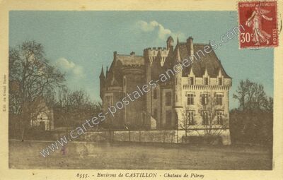Carte postale ancienne Chateau de Pitray — Gardegan-et-Tourtirac (Gironde)