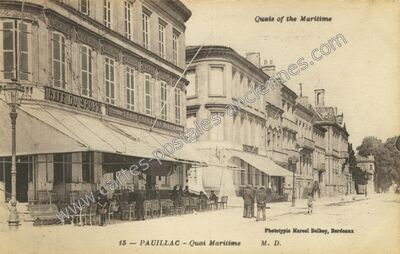 Carte postale ancienne Quai Maritime — Pauillac (Gironde)