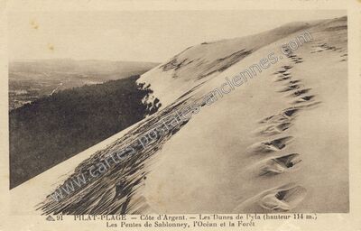 Carte postale ancienne Le Pilat — La Teste-de-Buch (Gironde)
