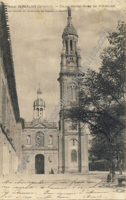 Carte postale ancienne EGLISE NOTRE-DAME DE VERDELAIS — Verdelais (Gironde)