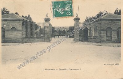 Carte postale ancienne Quartier Lamarque — Libourne (Gironde)