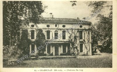 Carte postale ancienne Chateau Du Gay — Gradignan (Gironde)