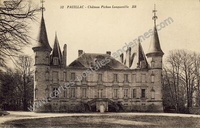 Carte postale ancienne Château Pichon Longueville — Pauillac (Gironde)