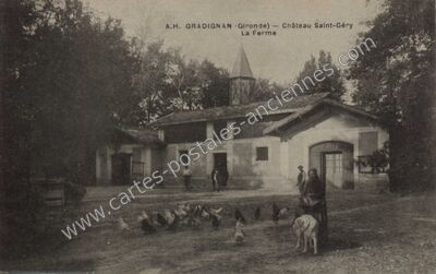Carte postale ancienne Chateau St Gery — Gradignan (Gironde)