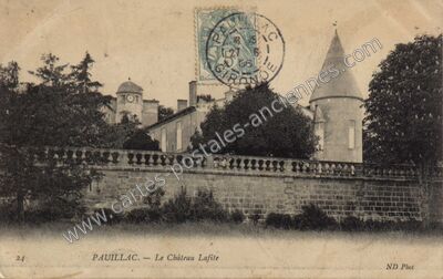 Carte postale ancienne Chateau Lafite — Pauillac (Gironde)