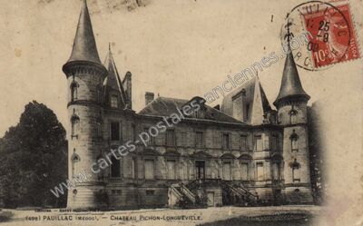 Carte postale ancienne Chateau Pichon Longueville — Pauillac (Gironde)