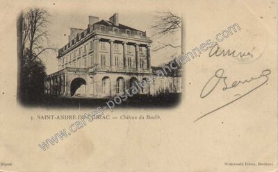 Carte postale ancienne Château du Bouilh — Saint-André-de-Cubzac (Gironde)