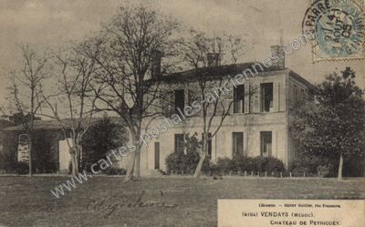 Carte postale ancienne Chateau de Peyriguey — Vendays-Montalivet (Gironde)