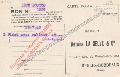 Carte postale ancienne Begles — Bègles (Gironde)