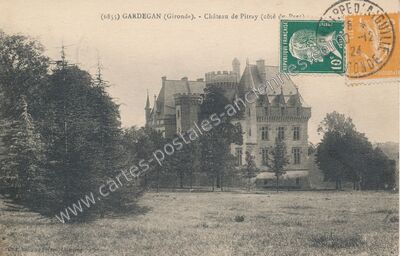 Carte postale ancienne Chateau de Pitray — Gardegan-et-Tourtirac (Gironde)