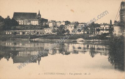 Carte postale ancienne Vue générale — Guîtres (Gironde)