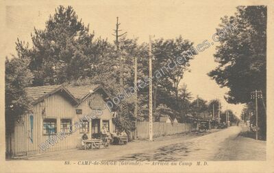 Carte postale ancienne Camp de Souge — Saint-Médard-en-Jalles (Gironde)