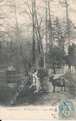 Carte postale ancienne En Touraine — Non Localisée (Indre-et-Loire)