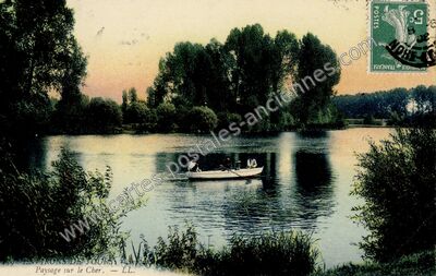 Carte postale ancienne Le Cher — Non Localisée (Indre-et-Loire)