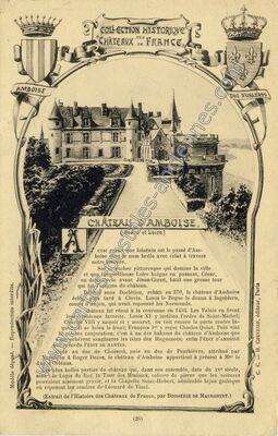 Carte postale ancienne Amboise ch — Amboise (Indre-et-Loire)