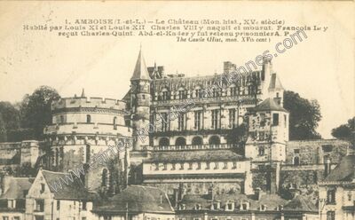 Carte postale ancienne Chateau d'Amboise — Amboise (Indre-et-Loire)