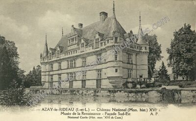 Carte postale ancienne Chateau National — Azay-le-Rideau (Indre-et-Loire)