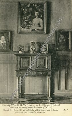 Carte postale ancienne Chateau National — Azay-le-Rideau (Indre-et-Loire)