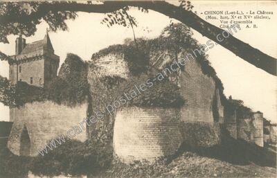Carte postale ancienne Chateau de Chinon — Chinon (Indre-et-Loire)