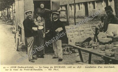 Carte postale ancienne Camp du Ruchard — Avon-les-Roches (Indre-et-Loire)