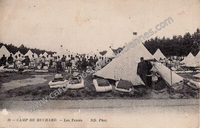 Carte postale ancienne Camp du Ruchard — Avon-les-Roches (Indre-et-Loire)