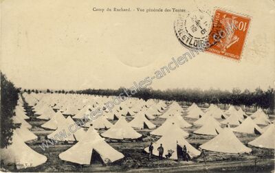 Carte postale ancienne Camp du Ruchard — Avon-les-Roches (Indre-et-Loire)