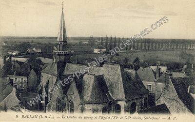Carte postale ancienne Ballan — Ballan-Miré (Indre-et-Loire)
