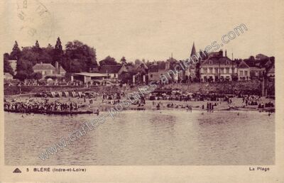 Carte postale ancienne La Plage — Bléré (Indre-et-Loire)