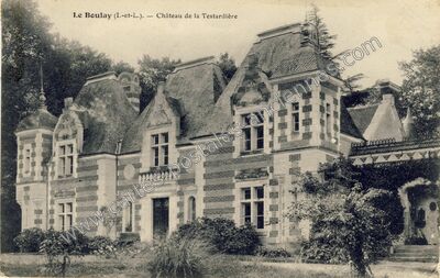 Carte postale ancienne Château de la Testardière — Le Boulay (Indre-et-Loire)