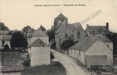 Carte postale ancienne Ensemble du Bourg — Cheillé (Indre-et-Loire)
