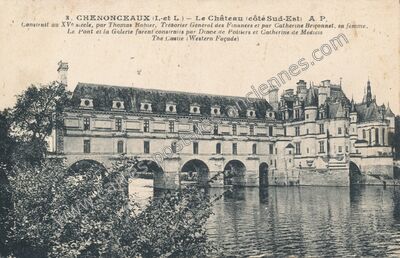 Carte postale ancienne Le Château (côté Sud-Est) — Chenonceaux (Indre-et-Loire)
