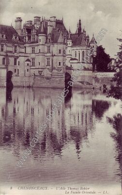 Carte postale ancienne L'Aile Thomas Bohier, La Façade Orientale — Chenonceaux (Indre-et-Loire)