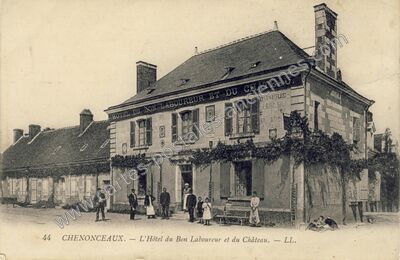 Carte postale ancienne L'Hôtel du Bon Laboureur et du Château — Chenonceaux (Indre-et-Loire)