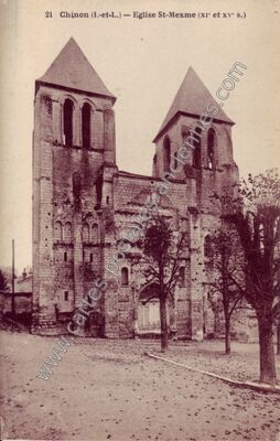 Carte postale ancienne Eglise St-Mexme (xI et xv· s.) — Chinon (Indre-et-Loire)