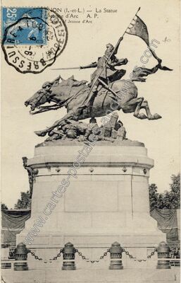 Carte postale ancienne La Statue Jeanne d'Arc — Chinon (Indre-et-Loire)