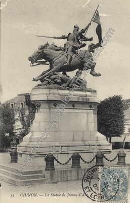 Carte postale ancienne La Statue de Jeanne d'Arc — Chinon (Indre-et-Loire)