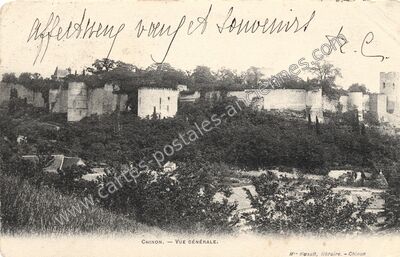 Carte postale ancienne Vue Générale — Chinon (Indre-et-Loire)